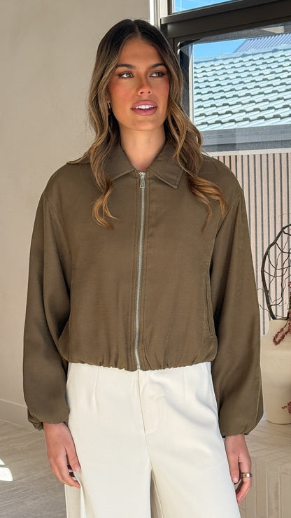 Brax Bomber Jacket - Khaki