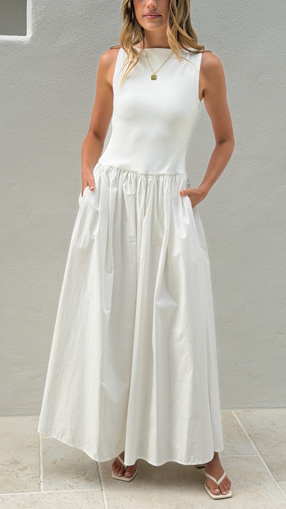 Alita Maxi Dress - White