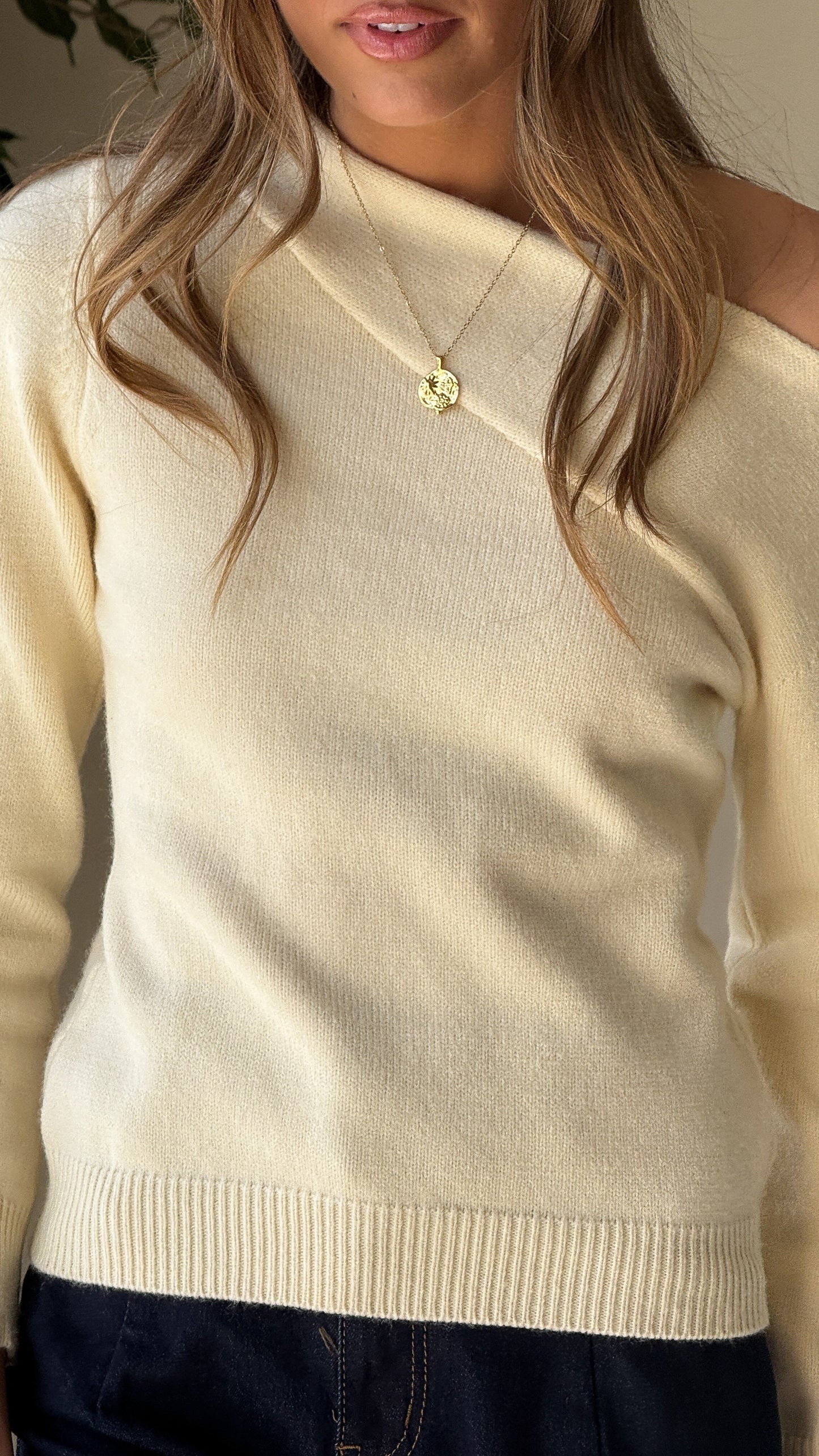Briella Boat Neck Sweater - Butter