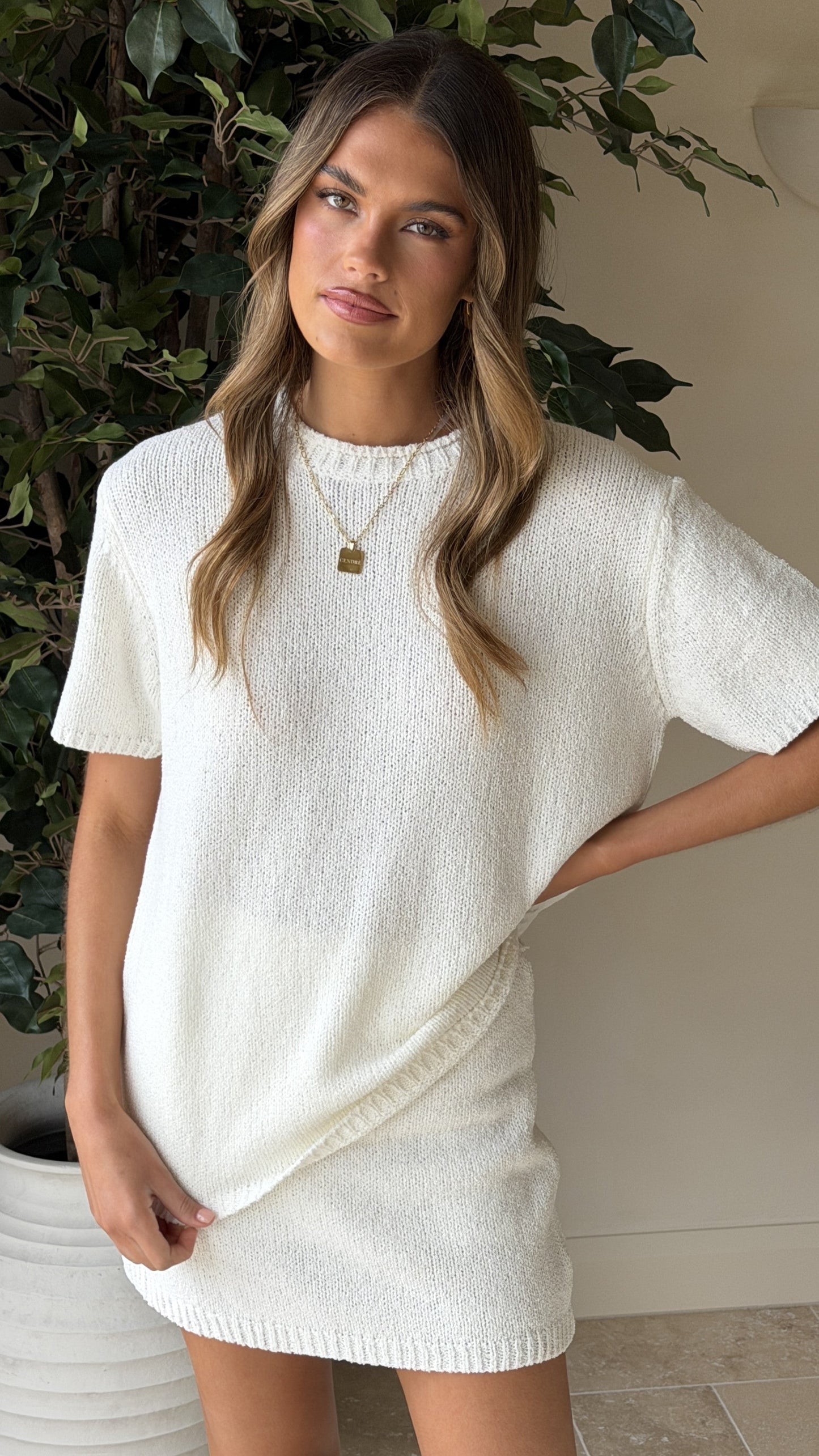 Casey Mini Skirt - Off White