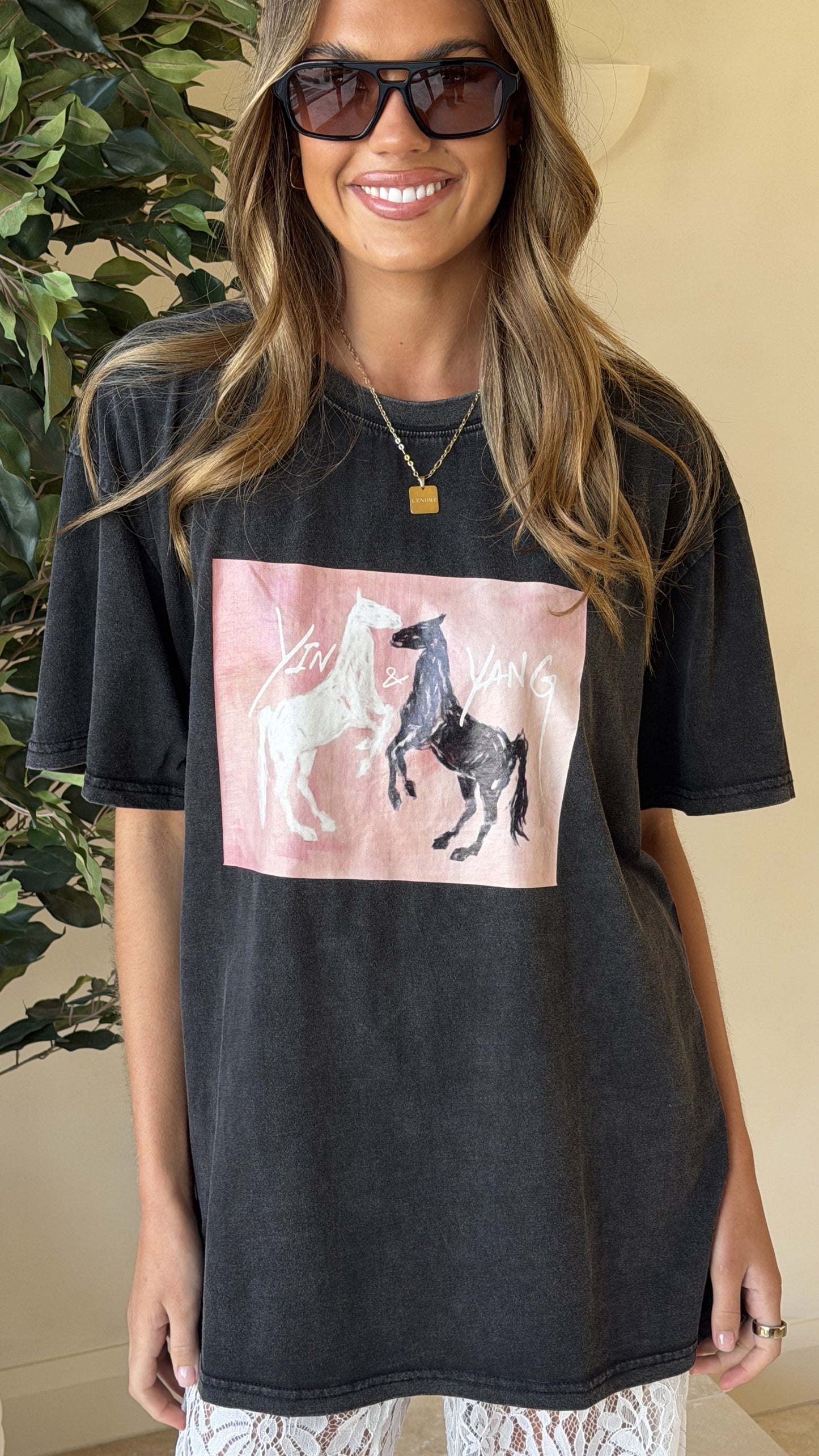 Avery Oversized Tee - Washed Black