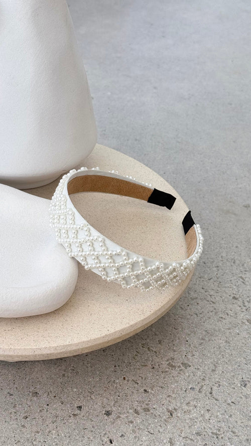 Angela Headband - White