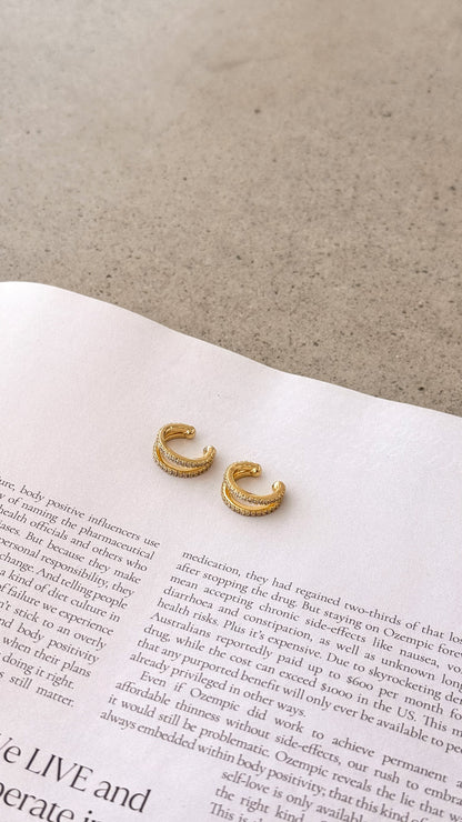 Becci Cuff Earrings - Gold