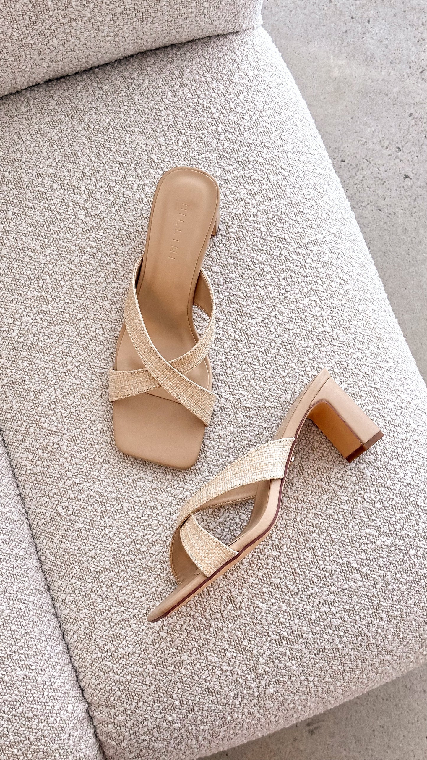 Camila Heel - Natural Raffia