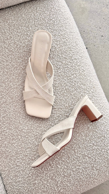 Camila Heel - Ivory Linen