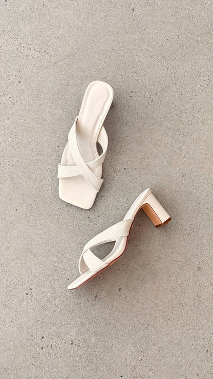 Camila Heel - Ivory Linen
