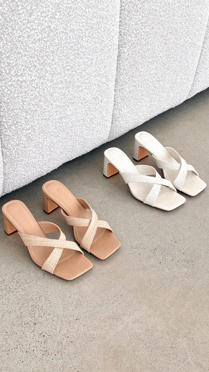 Camila Heel - Natural Raffia