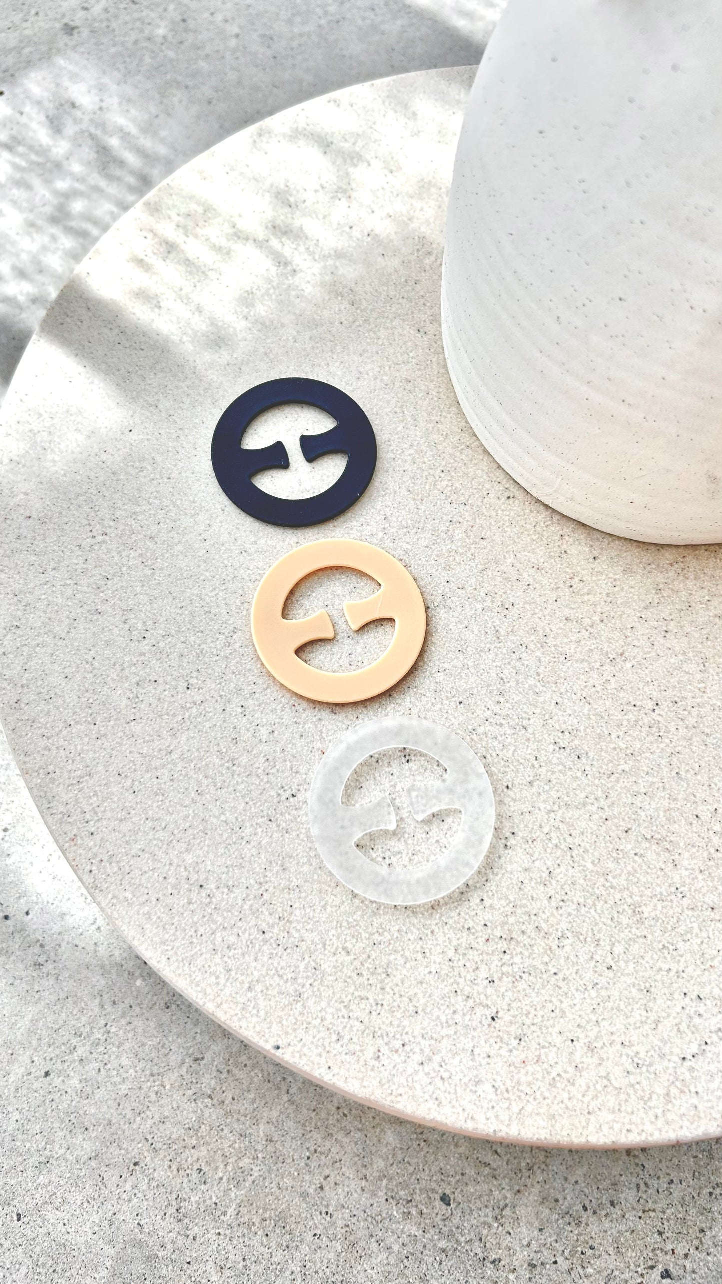 Bra Clips 3 Pack - Clear/Nude/Black