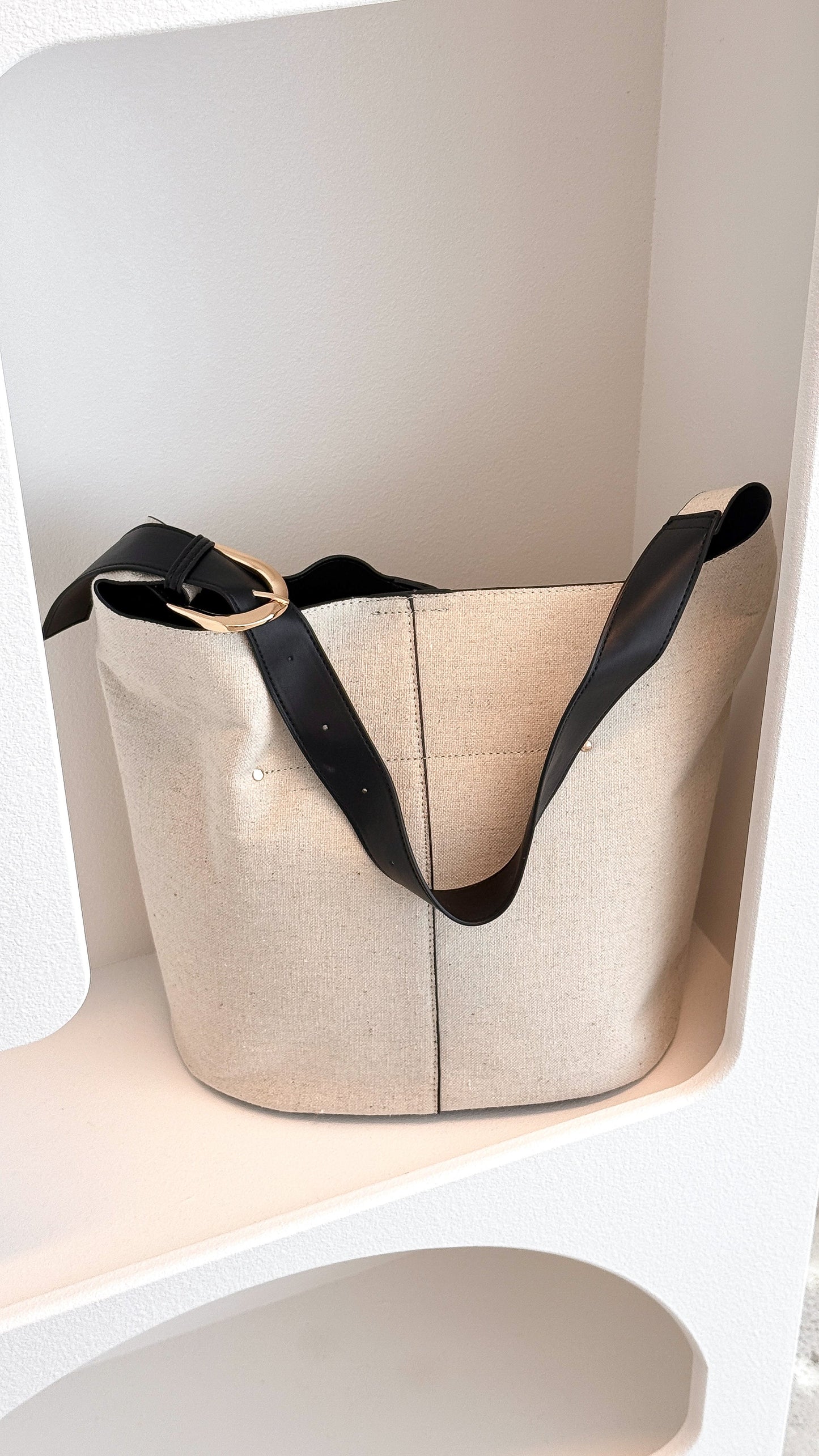 Cali Shoulder Bag - Bone Linen