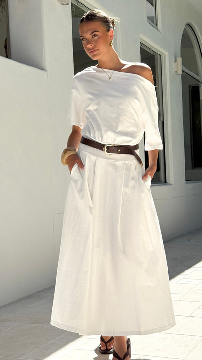 Aleski Maxi Dress - White