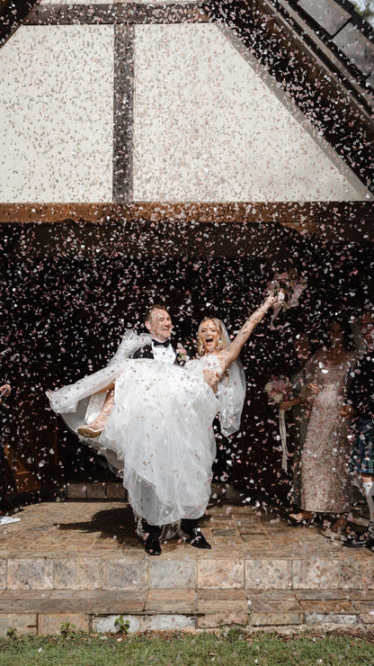 Biodegradable Confetti Cannon – White Circles