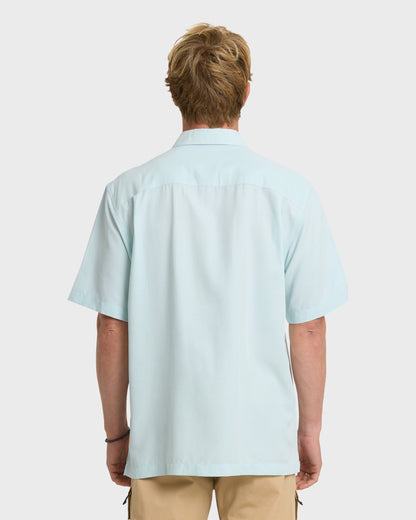 Waterman Tahiti Palms Premium Anti-Wrinkle Shirt - Cool Blue