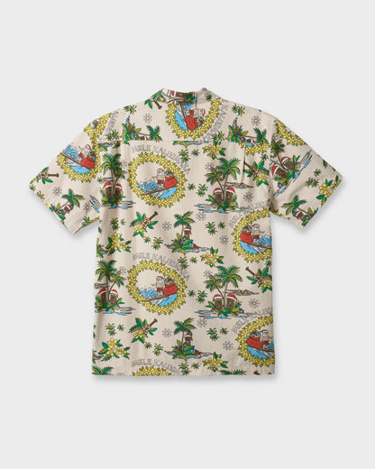 Waterman Surfing Santa Shirt - Moonbeam