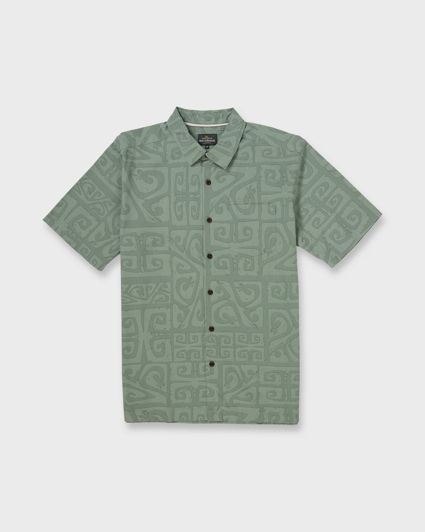 Waterman Tiki Beach Short Sleeve Shirt - Lily Pad