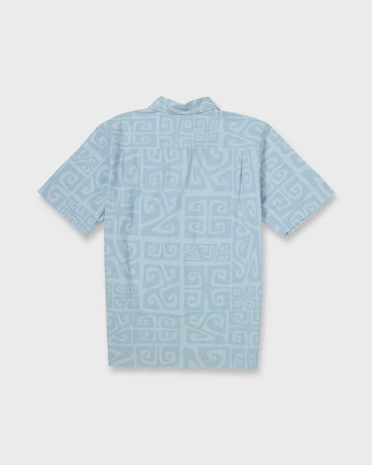Waterman Tiki Beach Short Sleeve Shirt - Skyway