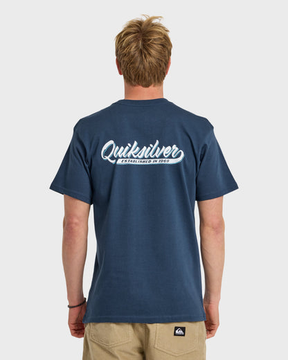 Thick To Thin Graphic Short Sleeve T-Shirt - Dark Denim