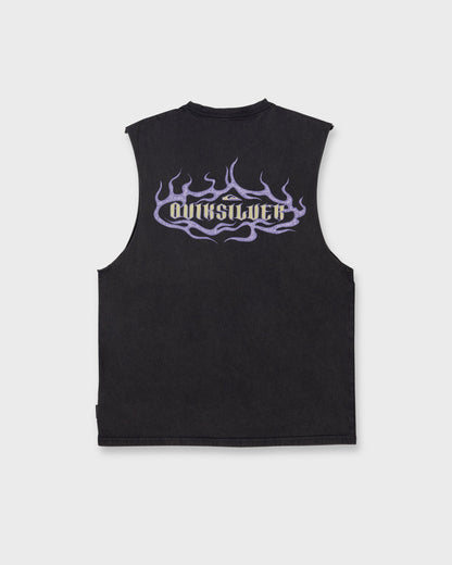 Dark Torch Acid Wash Oversized Tank - Phantom