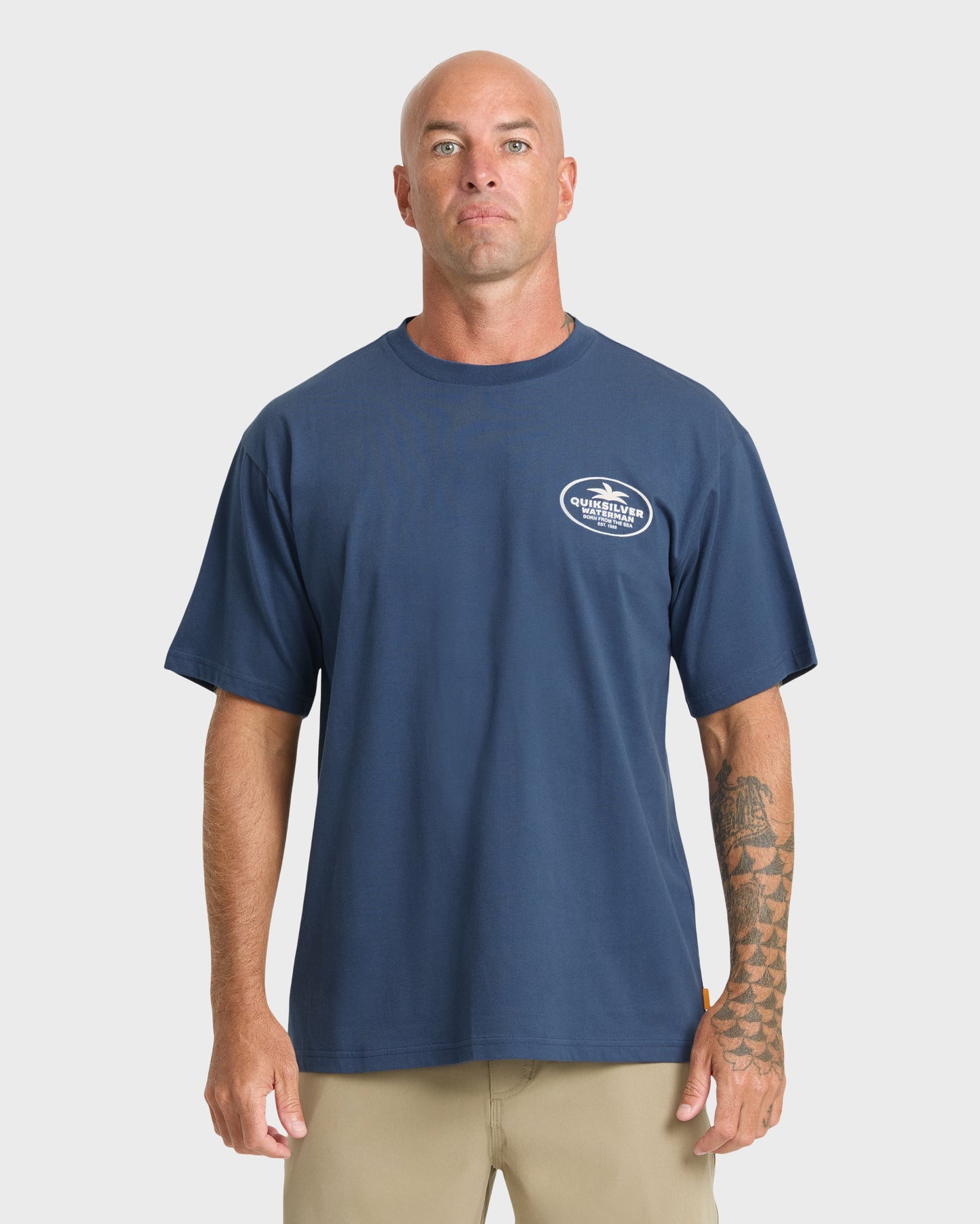 Waterman Union Made Sueded Short Sleeve T-Shirt - Dark Denim