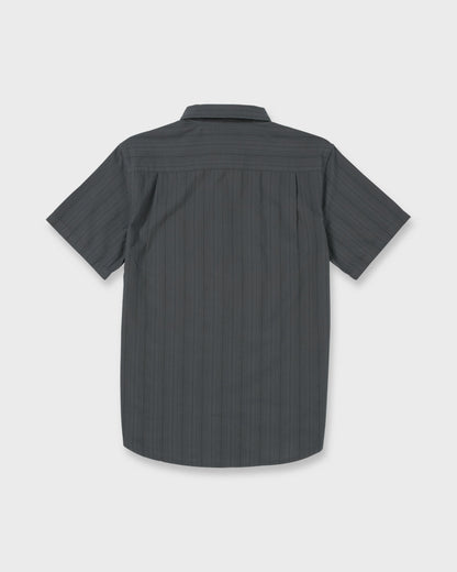 Dobby Stripe Classic Short Sleeve Shirt - Iron Gate