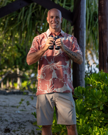 Waterman Bay Breeze Short Sleeve Shirt - Marsala