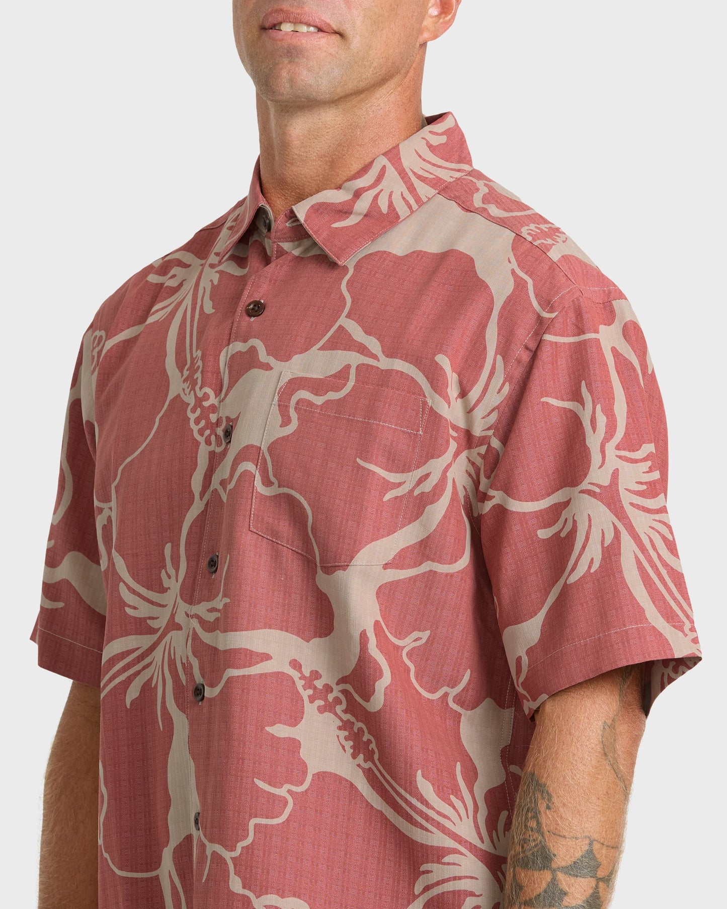 Waterman Bay Breeze Short Sleeve Shirt - Marsala