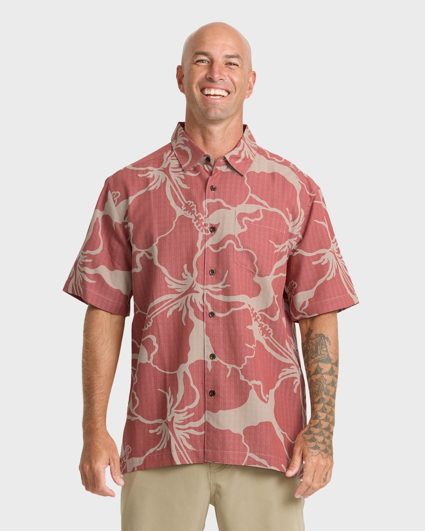 Waterman Bay Breeze Short Sleeve Shirt - Marsala