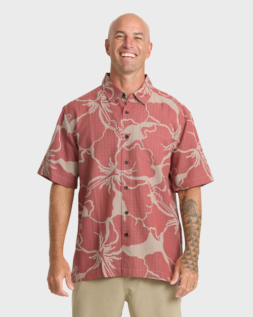 Waterman Bay Breeze Short Sleeve Shirt - Marsala
