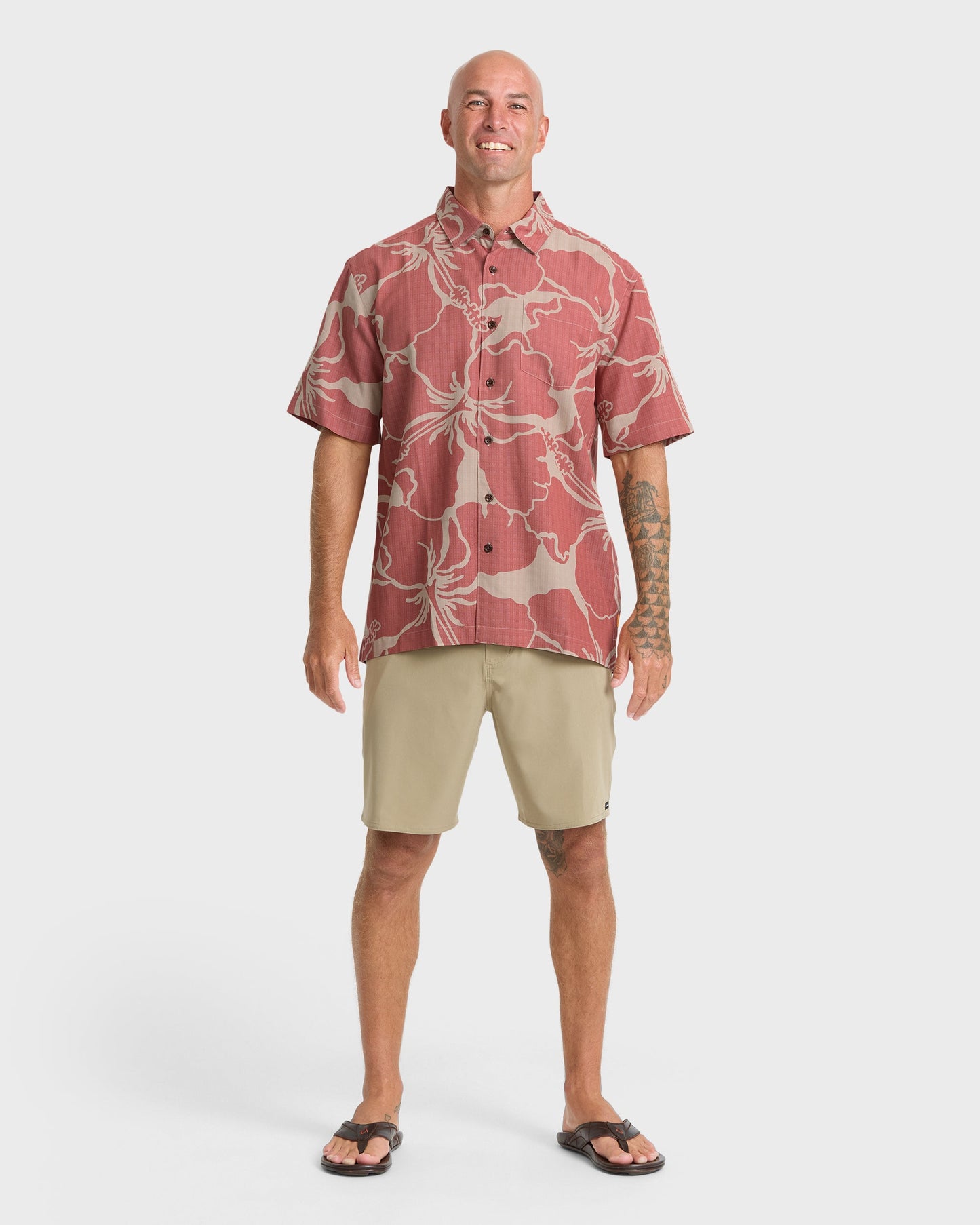 Waterman Bay Breeze Short Sleeve Shirt - Marsala