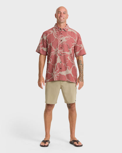 Waterman Bay Breeze Short Sleeve Shirt - Marsala