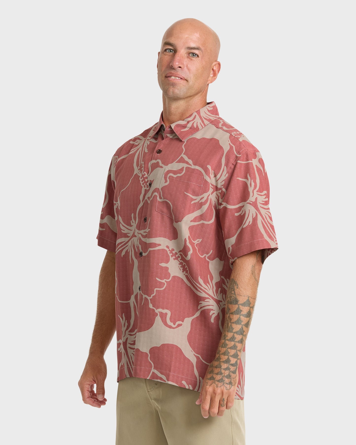 Waterman Bay Breeze Short Sleeve Shirt - Marsala