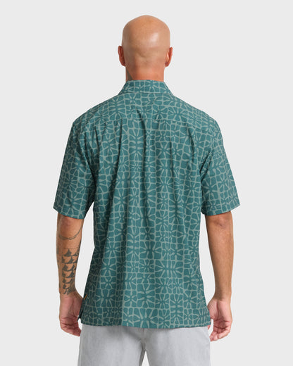 Waterman Coral Sea Performance Short Sleeve Shirt - North Atlantic