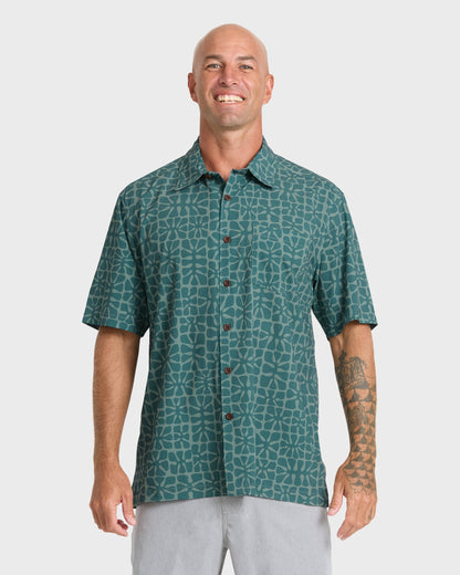 Waterman Coral Sea Performance Short Sleeve Shirt - North Atlantic