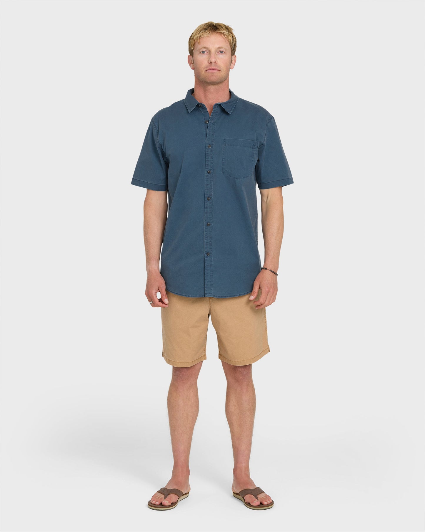 Saltwater Classic Stretch Short Sleeve Cotton Shirt - Riviera