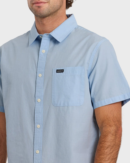 Shore Break Classic Short Sleeve Button-Up Shirt - Skyway