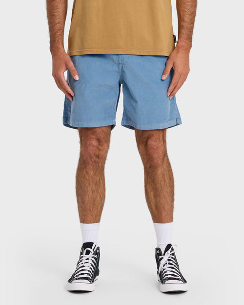Taxer Cord 18" Elastic Waist Shorts - Riviera
