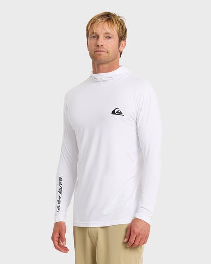 Everyday Hooded UPF 50 Long Sleeve Surf Shirt - White