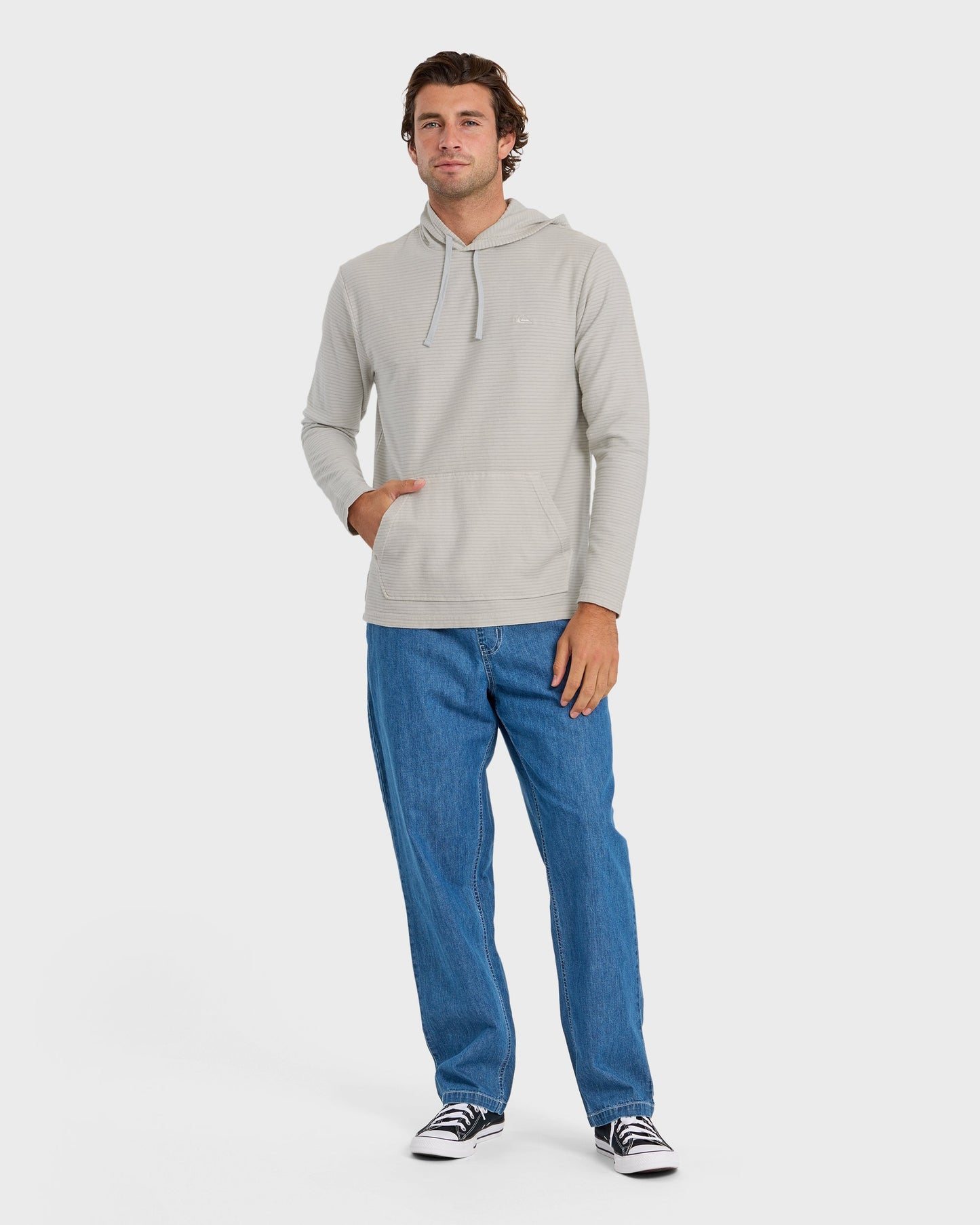 Alamitos Jacquard Stripe Pullover Hoodie - Micro Chip