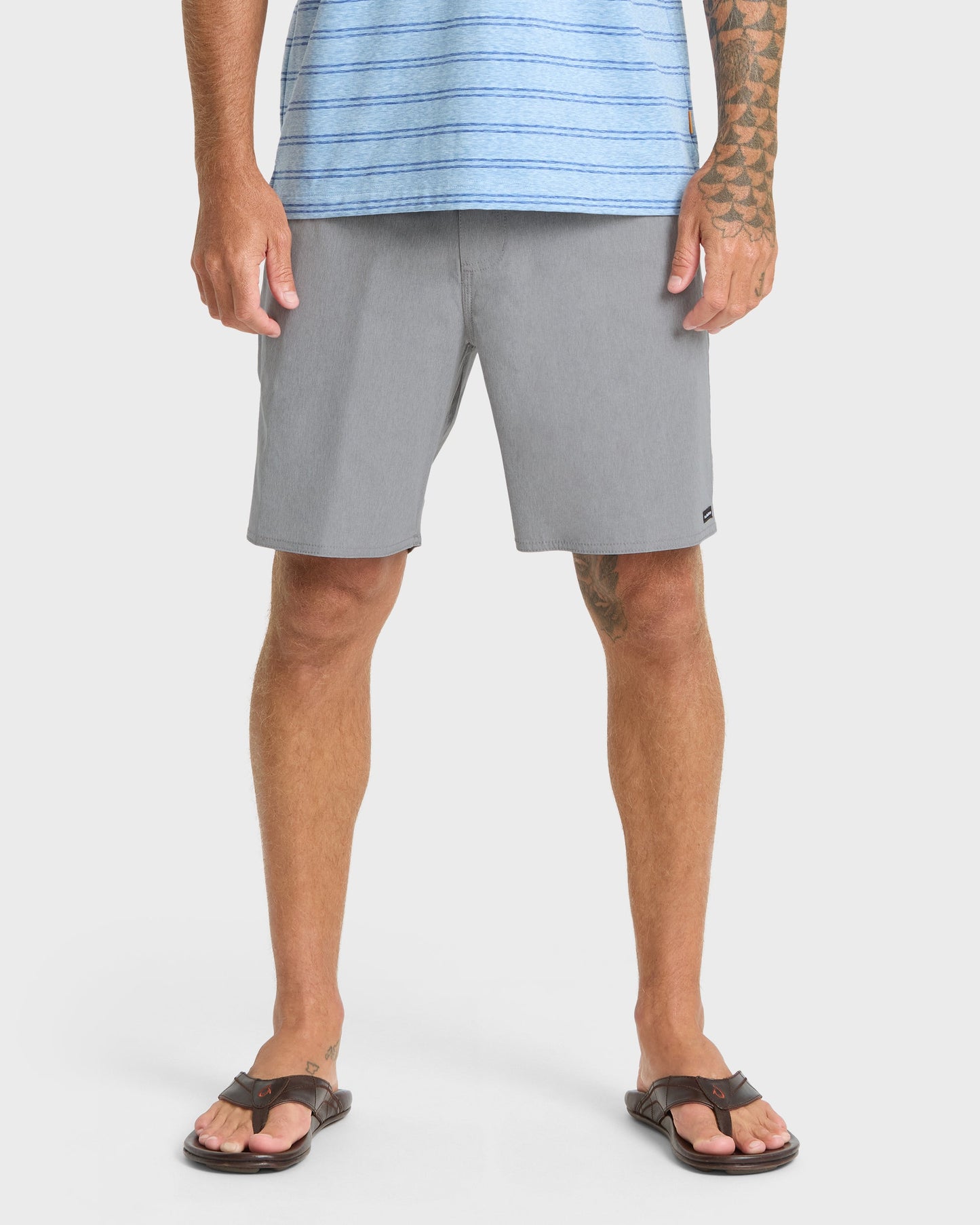 Waterman Strands 19" Amphibian Hybrid Shorts - Frost Gray