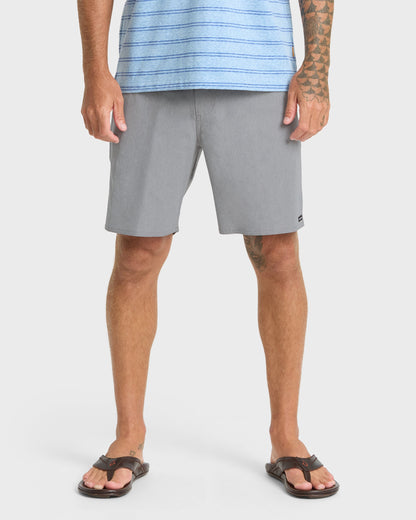 Waterman Strands 19" Amphibian Hybrid Shorts - Frost Gray