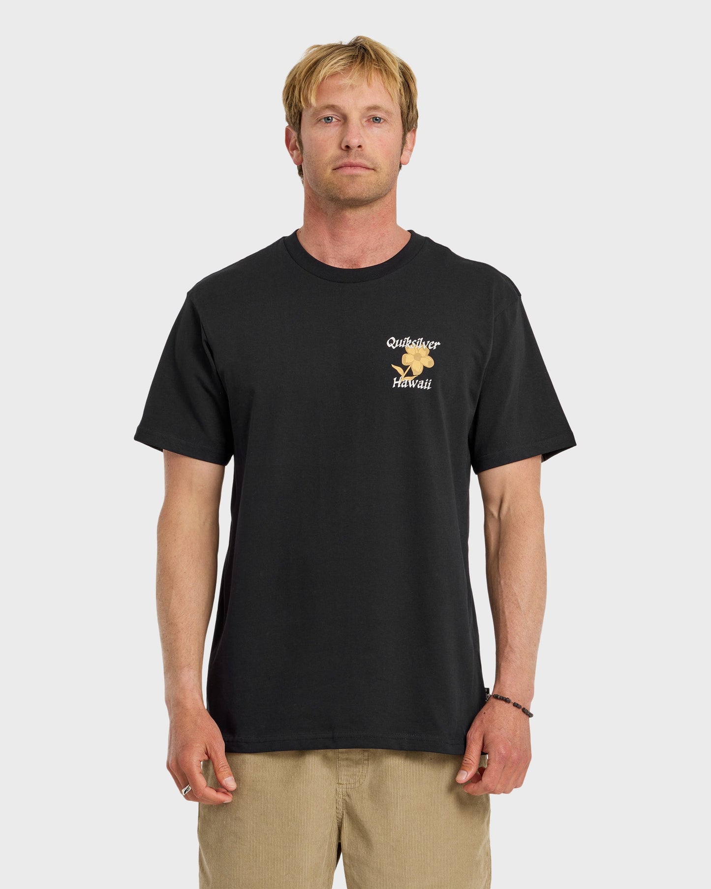 HI Floral Script Short Sleeve T-Shirt - Black