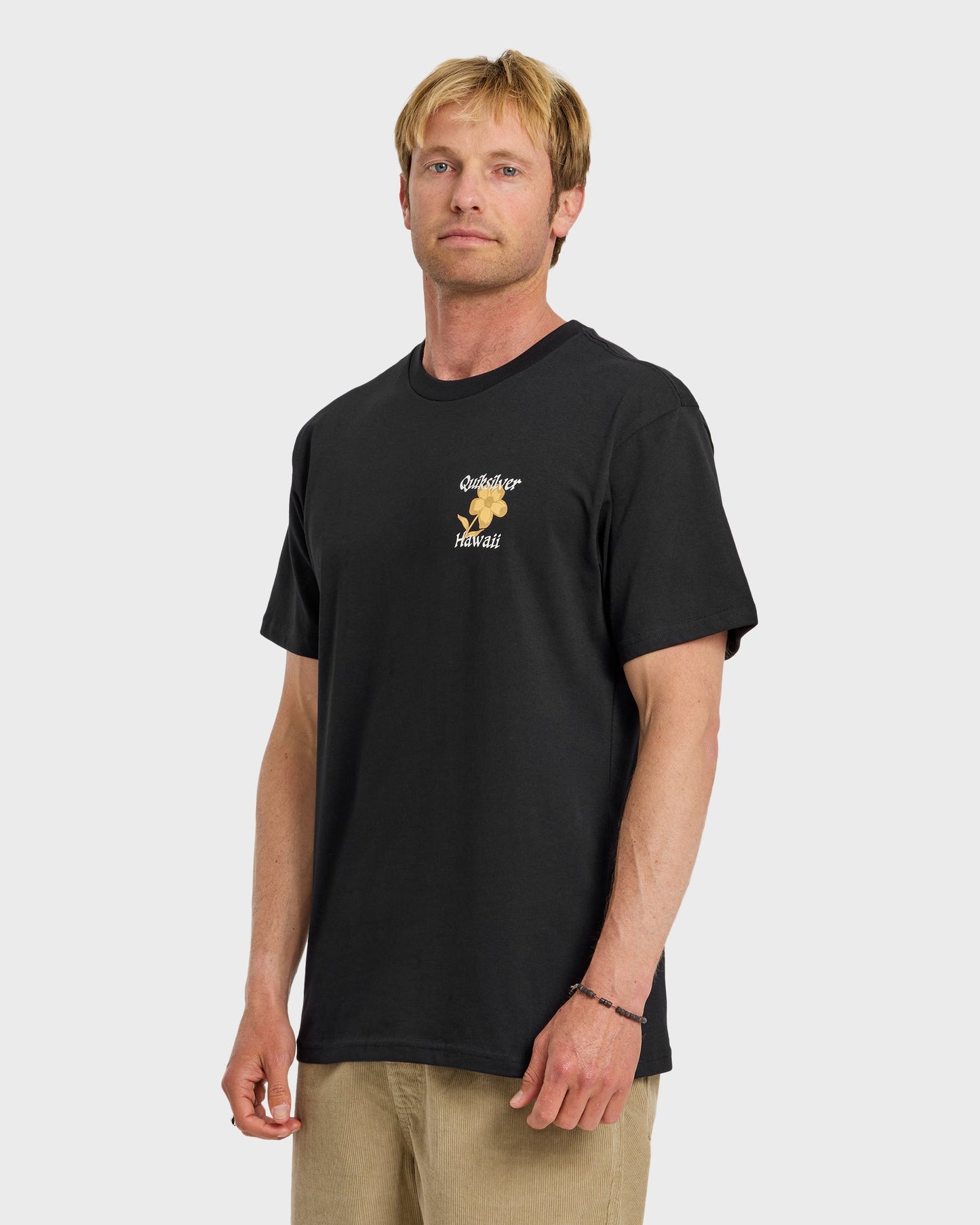 HI Floral Script Short Sleeve T-Shirt - Black