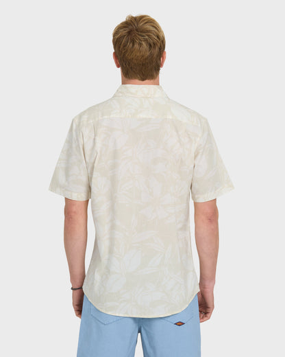 Cantina Classic Short Sleeve Cotton Shirt - Silver Birch