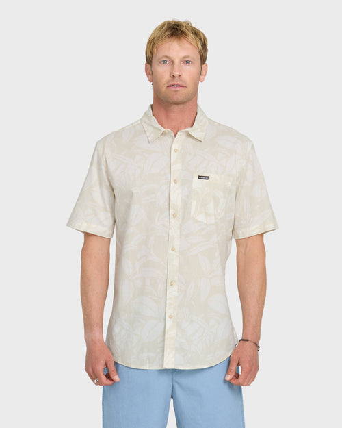 Cantina Classic Short Sleeve Cotton Shirt - Silver Birch