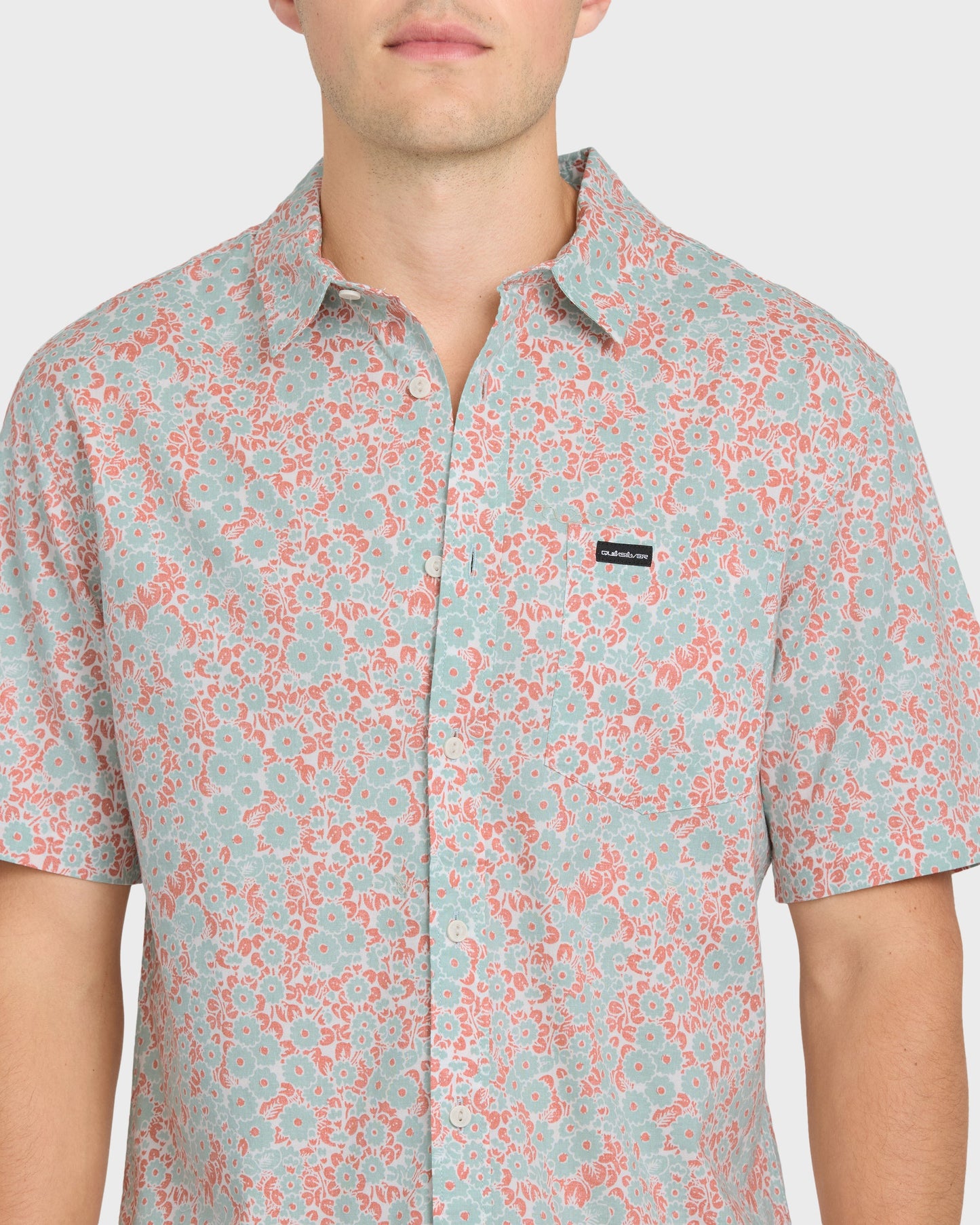 Ditsy Daze Classic Short Sleeve Woven Shirt - Blue Haze