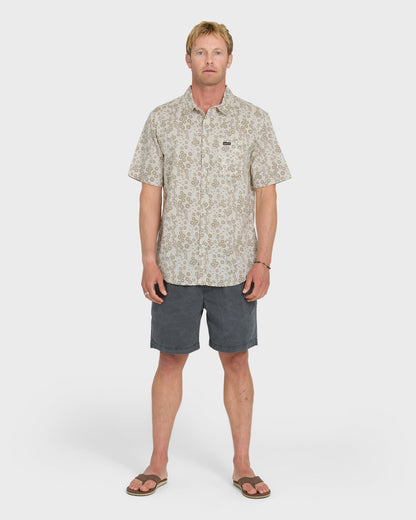 Ditsy Daze Classic Short Sleeve Woven Shirt - Seneca Rock