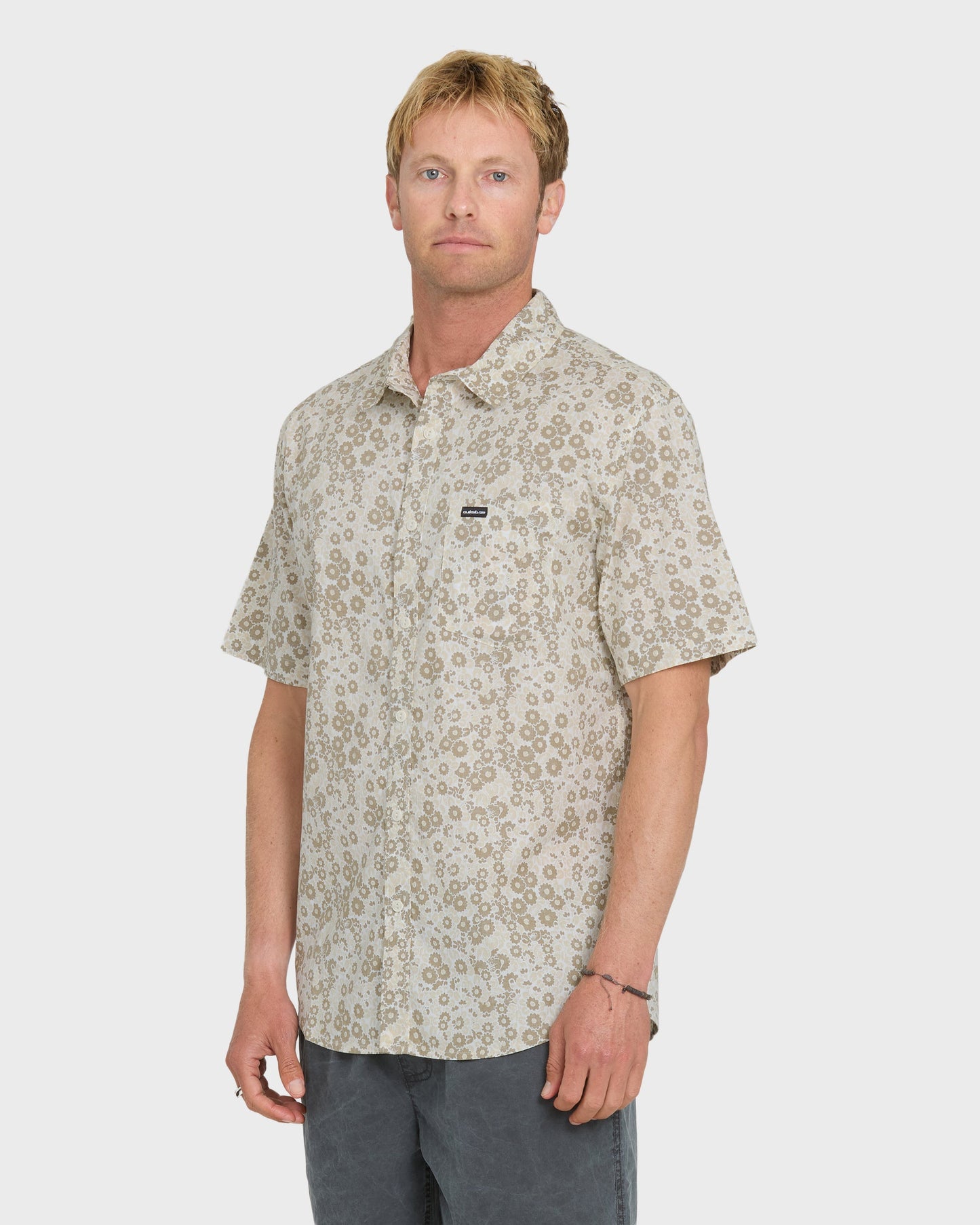 Ditsy Daze Classic Short Sleeve Woven Shirt - Seneca Rock