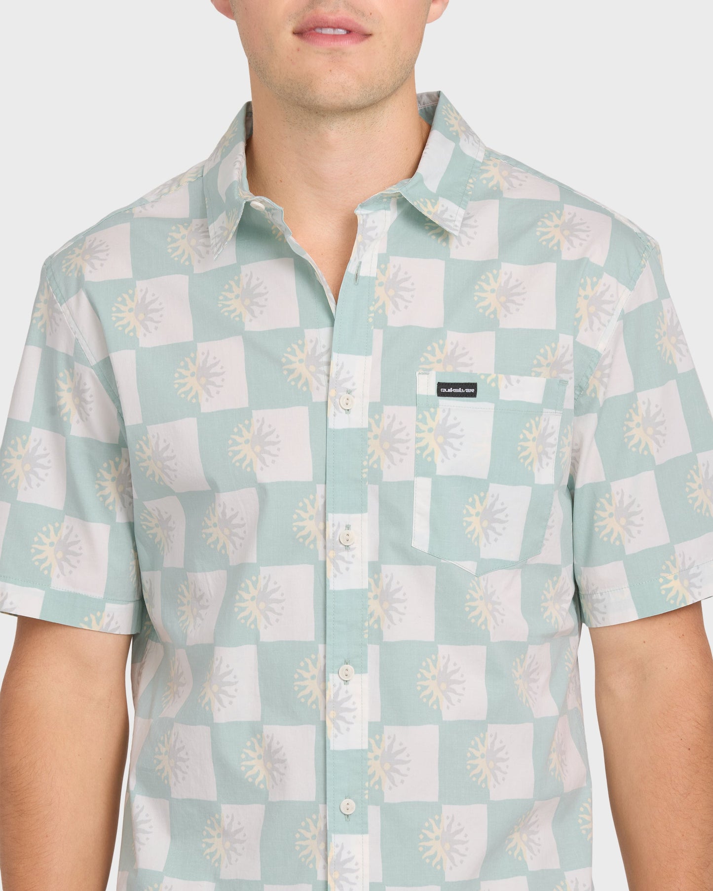 Sundial Classic Stretch Short Sleeve Woven Shirt - Blue Haze