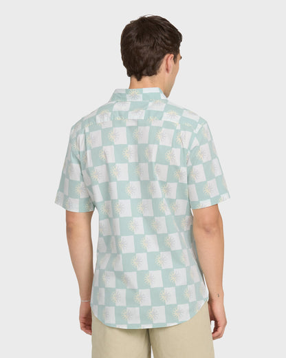 Sundial Classic Stretch Short Sleeve Woven Shirt - Blue Haze