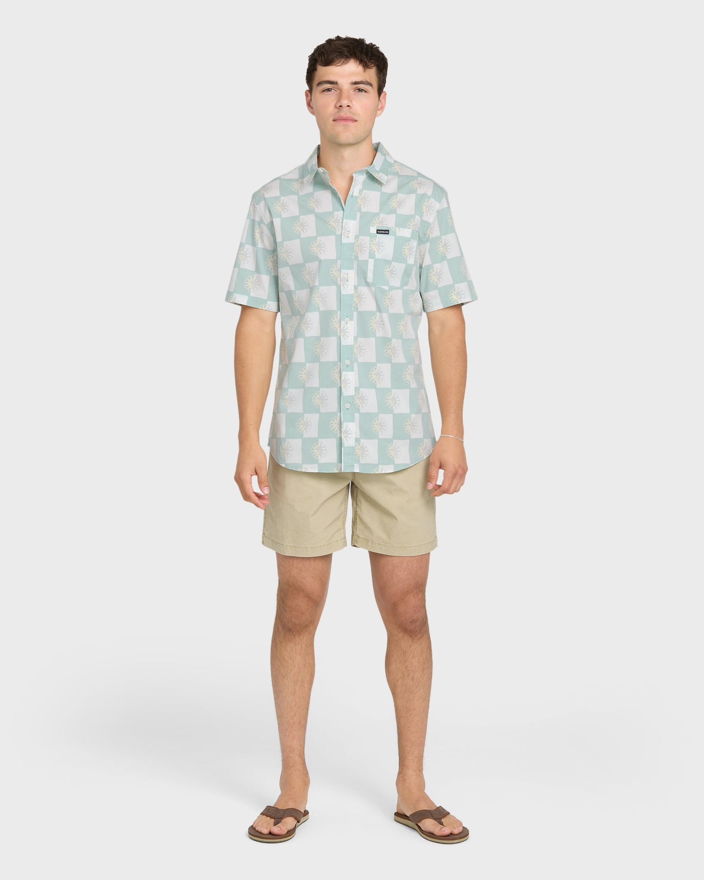 Sundial Classic Stretch Short Sleeve Woven Shirt - Blue Haze