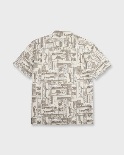 Waterman East Cape Short Sleeve Woven Shirt - Moonbeam